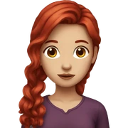 dark red hair girl sticker