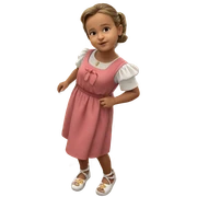 girl on staircase in dress sticker