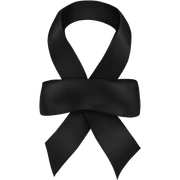 Black ribbon sticker
