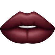 A burgundy-colored lipstick kiss mark. sticker