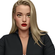 blonde girl with red lips sticker