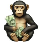 monkey with money sticker