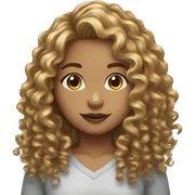 light skin girl long curly hairs sticker