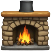 camp fireplace sticker