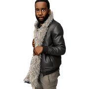 dark-skinned male in jacket sticker