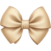 Beige cute bow sticker