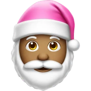 Pink Santa hat sticker