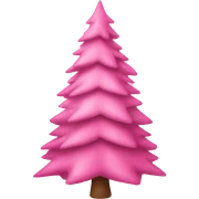 Pink Christmas tree  sticker