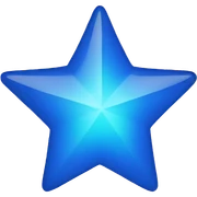 Blue star sticker