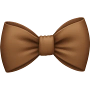Brown bow sticker