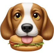 dog eating mcdonald’s sticker