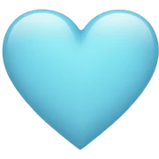 Light blue heart emoji sticker
