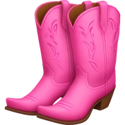 Pink cowboy boots sticker