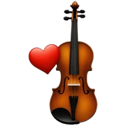 violin nad heart sticker
