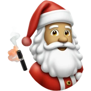 Santa with an ecig sticker