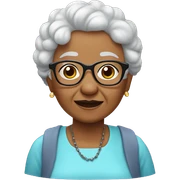Grandma with glasses ￼ sticker