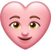 baby pink heart sticker