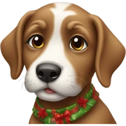Christmas puppy sticker