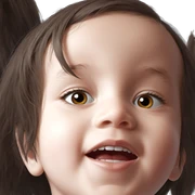 realistic portrait of girl sticker