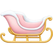 light pink sleigh sticker