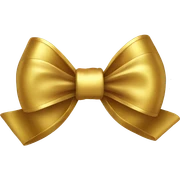 Gold bow sticker