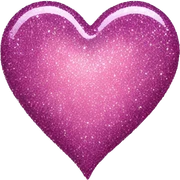 glitter heart sticker