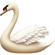 Beige swan sticker