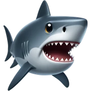 Shark with a top hat sticker