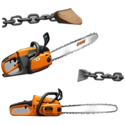 chain saw sticker