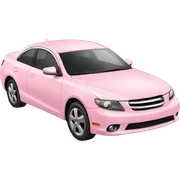 light pink car sticker
