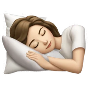 sleeping beauty brunette white girl with a silk pillow sticker