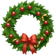 christmas wreath sticker