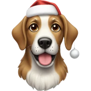christmas dog sticker