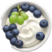 yoghurt bowl with grapes and blueberries sticker