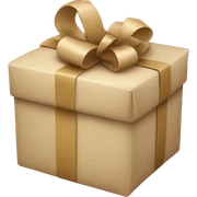 Present beige sticker