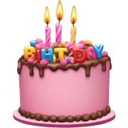 Happy birthday cake sticker