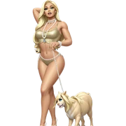blonde beauty with pearl necklace sticker