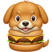 Dog eating MacDonalds food sticker