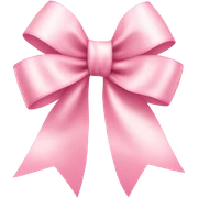 light pink ribbon bow sticker