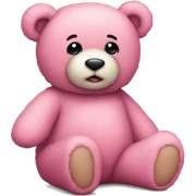A pink teddy bear sticker