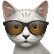 Cat with sunglasses sticker