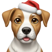 christmas dog sticker