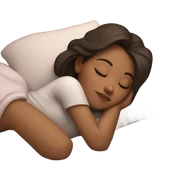 Brunette girl sleeping sticker