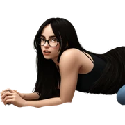realistic portrait of girl sticker