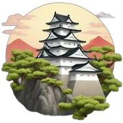 japan castle sticker