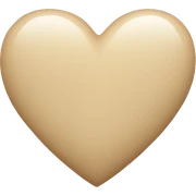 Beige heart sticker
