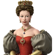 elegant girl in royal attire sticker