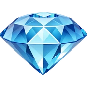 Crystal Blue Sparkly 3D diamond sticker