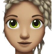 Effy Stonem, memoji, dread-locks, green eyes  sticker
