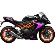 Supersport motorcycle in neon colors sticker